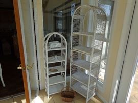 White Wicker Shelves