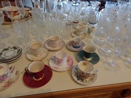 Crystal Stemware, Tea Cup sets