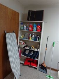 Panasonic Speakers, Cleaning Supplies, Seat Cushions, Life Jacket Broom/Dust Pan, Ironing Board, Swiffer  