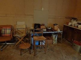 Air Compressor, Extension Cords, Stools, Chairs, Flower Pots, Misc