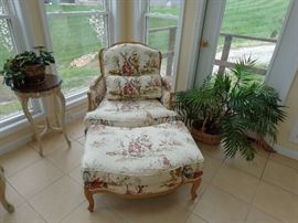 Over Sized Chair with Ottoman made by Sherrill