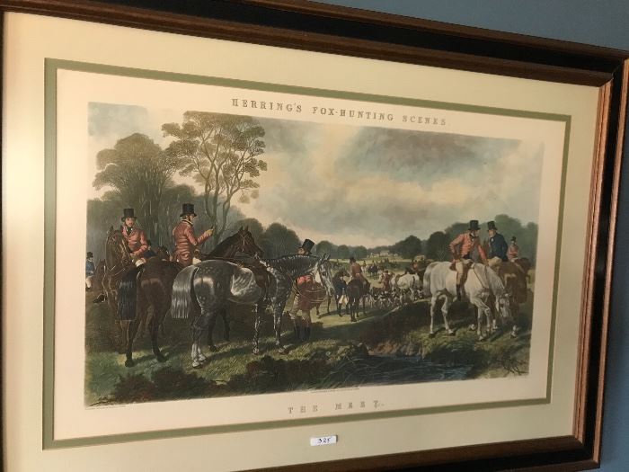 a large print of Herrings Fox Hunt scenes this plate is named The Meet