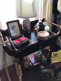  Antique washstand circa 1870 with sewing notions 