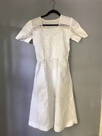 A beautiful antique  linen dress belonging to Carlie‘s grandmother 