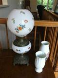 Antique lamp, vases