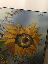 Sunflower  Artist Al Miles  Canvas, signed