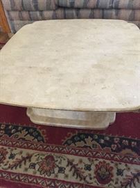 Matching coffee table  approx 38x38 by 16 inch ht