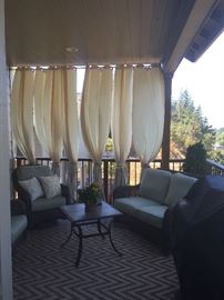 Patio Curtains and patio furniture from Emerald Spa