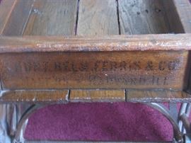 Antique Primitive Stenciled Americana 1800s Wooden  Coaster Child Wagon Store Display - All Original  Pieces- Has been restored back to the original condition! - MINT!  