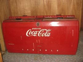 Original 1950's Westinghouse 8' Coca-Cola Double Lidded Cooler - Working Condition