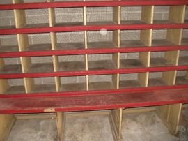 St. Louis Cardinals Storage Helmet Rack from the Old Busch Stadium - House was once owned by Terry Moore Center Fielder and was left with the home - now available for sale - great St. Louis Cardinals Memorabilia 