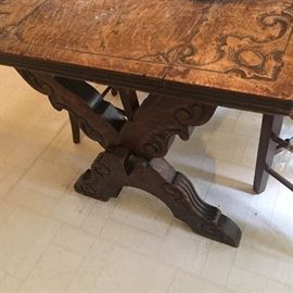 closer view farm style table
