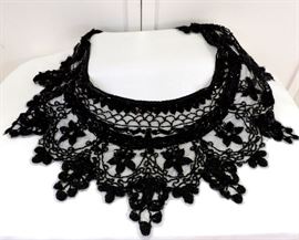 Beaded Black Collar