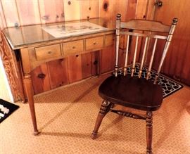 Drop Leaf Desk/Sofa Table and Chair