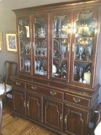 Ethan Allen bowed glass China cabinet.