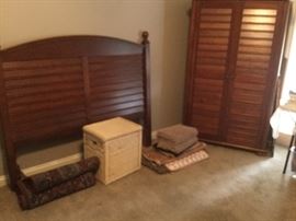 Plantation shutter style bedroom set.
