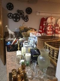 Candles, baskets  & home decor.