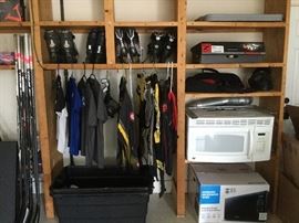 2 microwaves,  7 Hockey equipment.