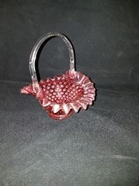 Fenton Basket Ruffled Edge Hobnail