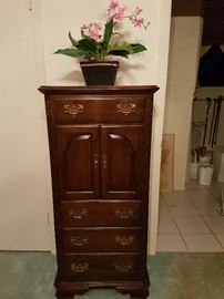 Loungerie Chest of Drawers, Silk Orchid Plant
