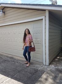 Via Seta top, Purse is Coach, Jeans NFS