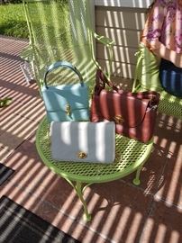 Purse Collection, Zenith hand made genuine leather, Frenchy of California, Giani Bernini, Wrought Iron Patio Furniture