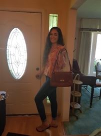 Via Seta top, Purse is Coach, Jeans NFS