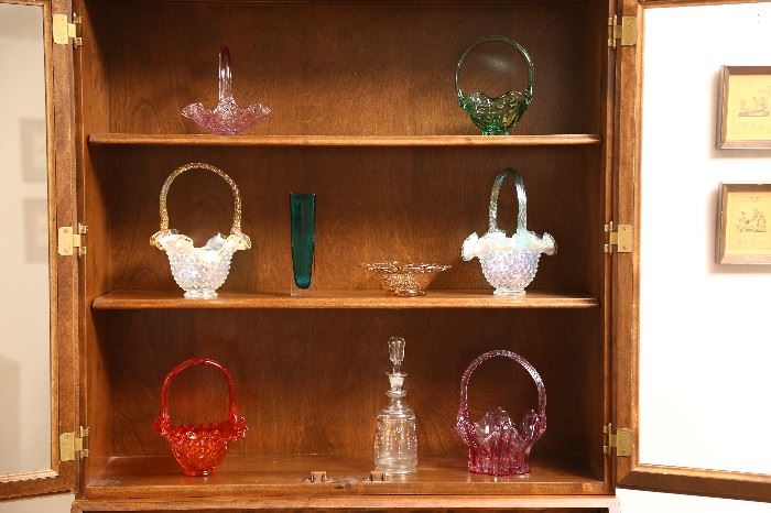 Collection of Fenton baskets