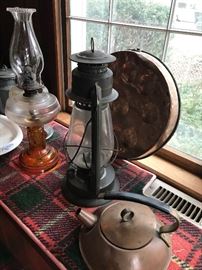Kerosene Lamp, Lantern, Copper