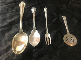 Sterling Lg Serving Spoon Joan of Arc 2 Pieces Sterling