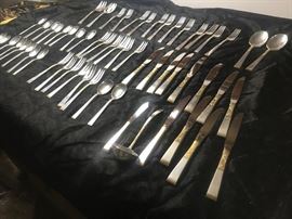 Sterling Gorham Golden Scroll 61 Pieces