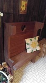 And bench with heart cutout