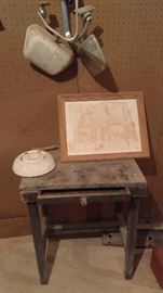 Primitive Pine one drawer table