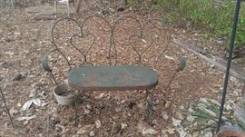 Antique Ice Cream Parlor setee