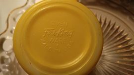 Yellow Fire King cups