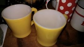 Yellow Fire King cups