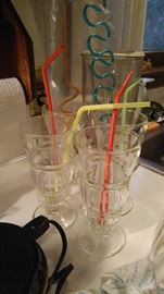 Vintage milkshake glasses