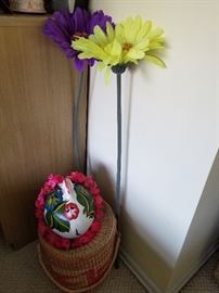 Large basket and large flowers