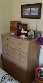 Matching tall dresser, jewelry boxes, cd player