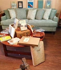 Six shelves of collectible books (including signed and first editions) primarily by Texas authors or on Texas history, including Tom Lea, Walter Prescott Webb, J. Frank Dobie, Leon Hale, Elmer Kelton, Chris Emmett, etc.  Also, including local writers, Shook, Spurlin, Lehrer, etc.