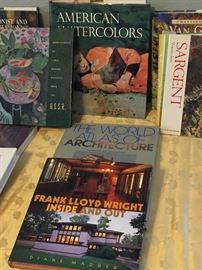Large selection of art books - Van Gogh, Sargent, Chagall, Impressionist Works, Metropolitan Museum of Art, Frank Lloyd Wright, American Water Colors, etc