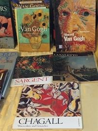 Large selection of art books - Van Gogh, Sargent, Chagall, Impressionist Works, Metropolitan Museum of Art, Frank Lloyd Wright, American Water Colors, etc