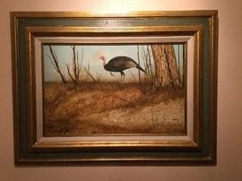 Raul Gutierrez (B. 1935-)  Original Turkey Watercolor Collectors of his works include the late Lyndon B. Johnson, former Texas Gov. John Connally, former President of Mexico, Miguel Aleman, and George Strait. 