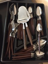 Ekco Eternia “Canoe Muffin” Mid-Century flatware. 57 pieces