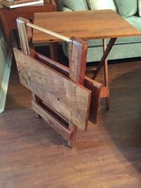 Custom Mesquite Butterfly Tables by David Clifton. Folds flat. 