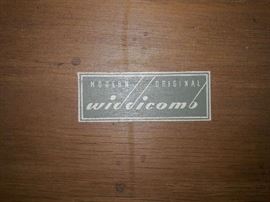 John Widdicomb label inside dresser