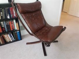 Leather falcon chair