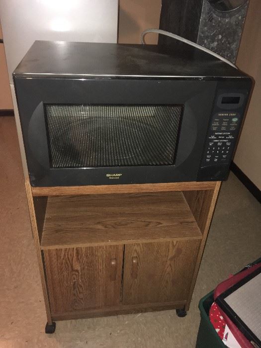 Microwave and cart
