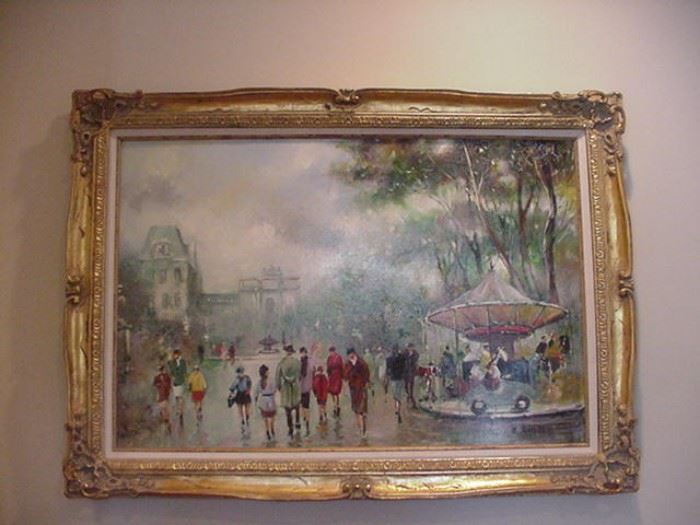 Mid-century French oil 