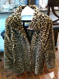 Faux leopard jacket